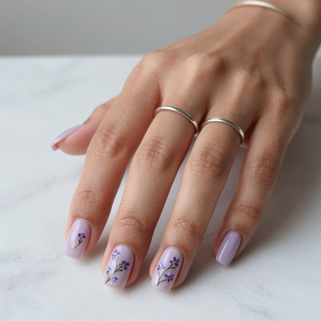 Lavender Garden Nails
