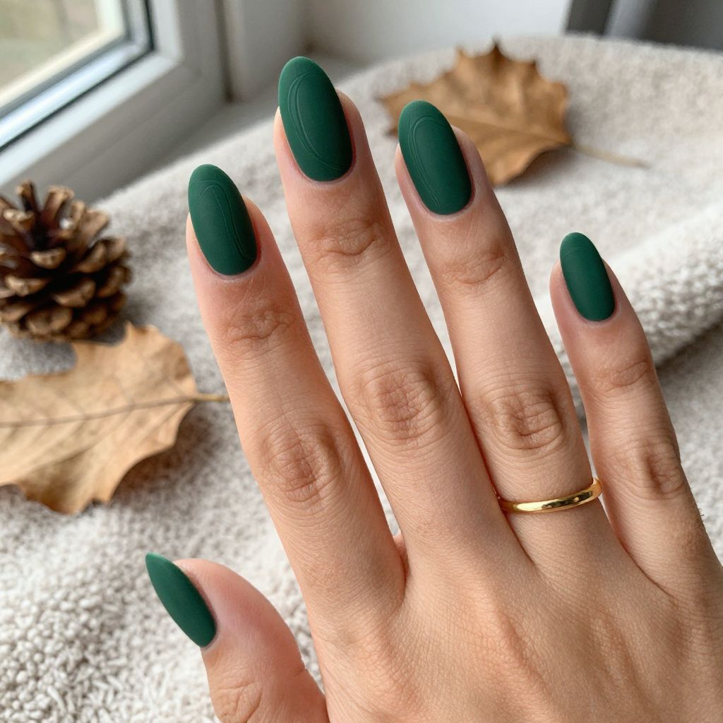 Matte Forest Green Almonds