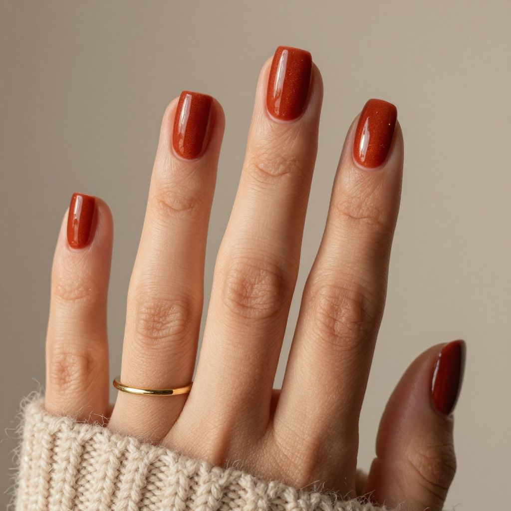 Rust Red Square Tips