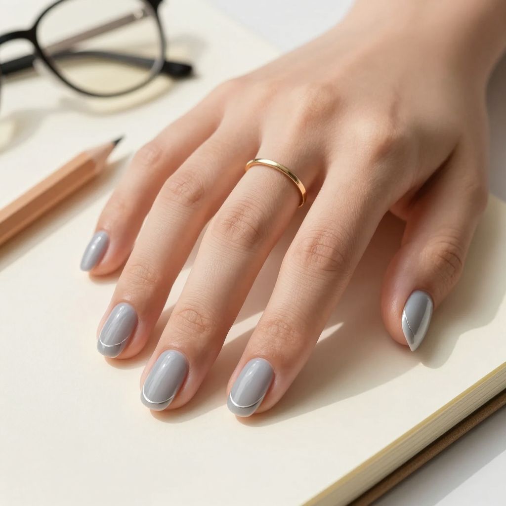 Soft Gray With Minimal White Swirls