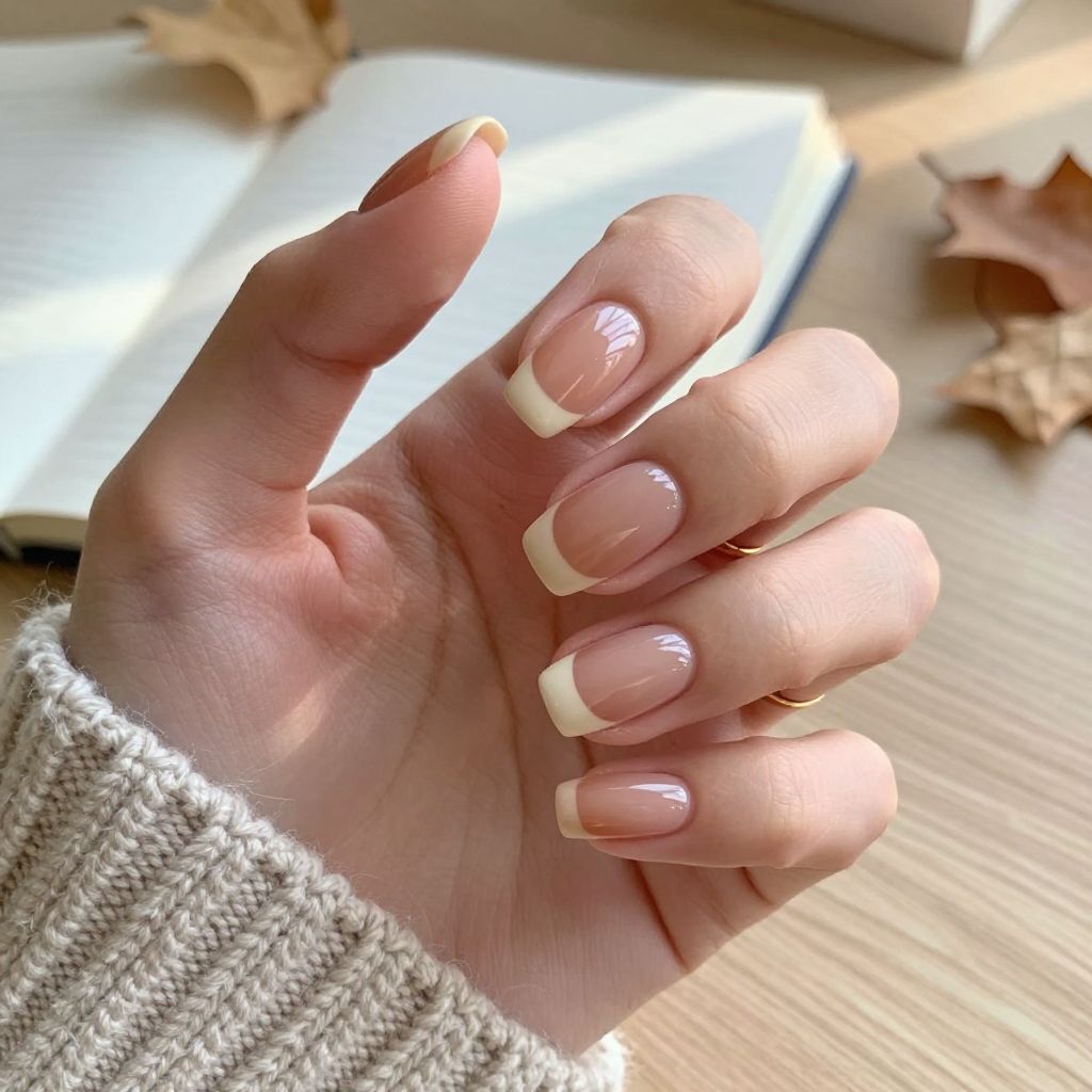 Warm Cinnamon Nude Nails