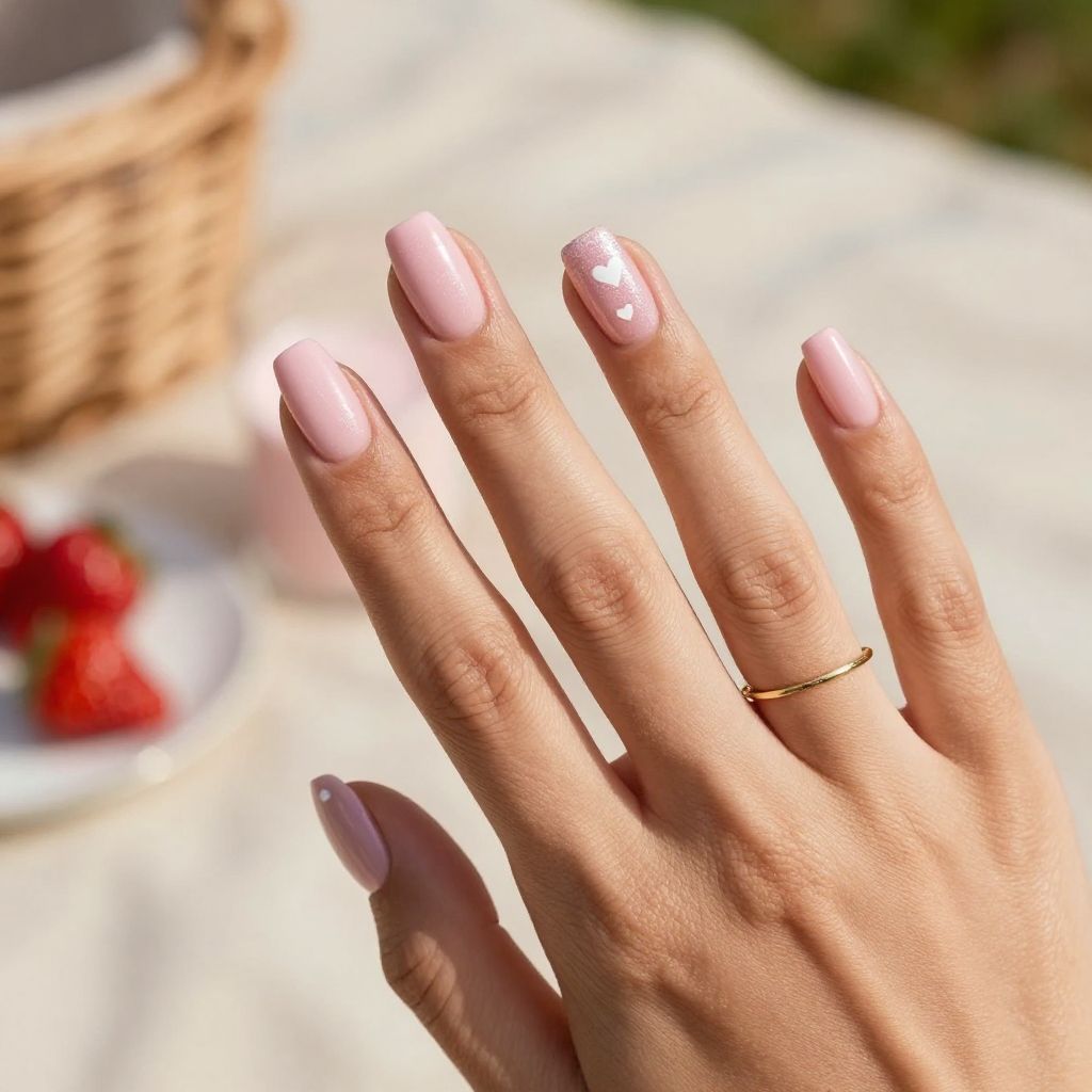 Strawberry Milk Pastel summer nails