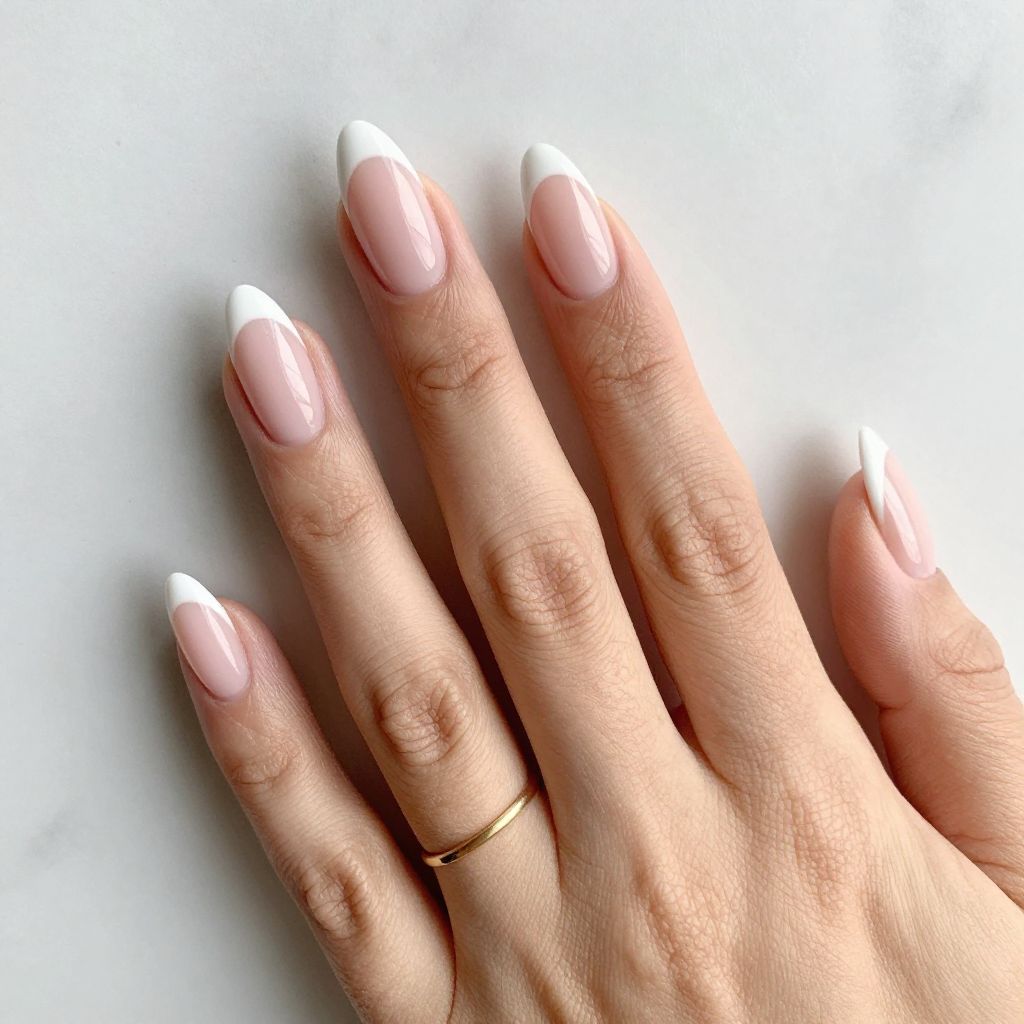 Nail Inspo French Tip Almond 1