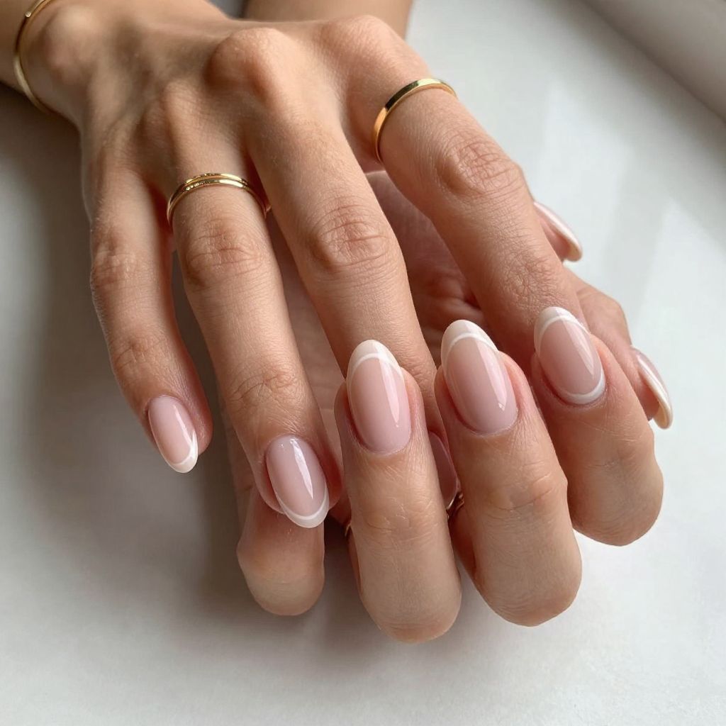 Nail Inspo French Tip Almond 2
