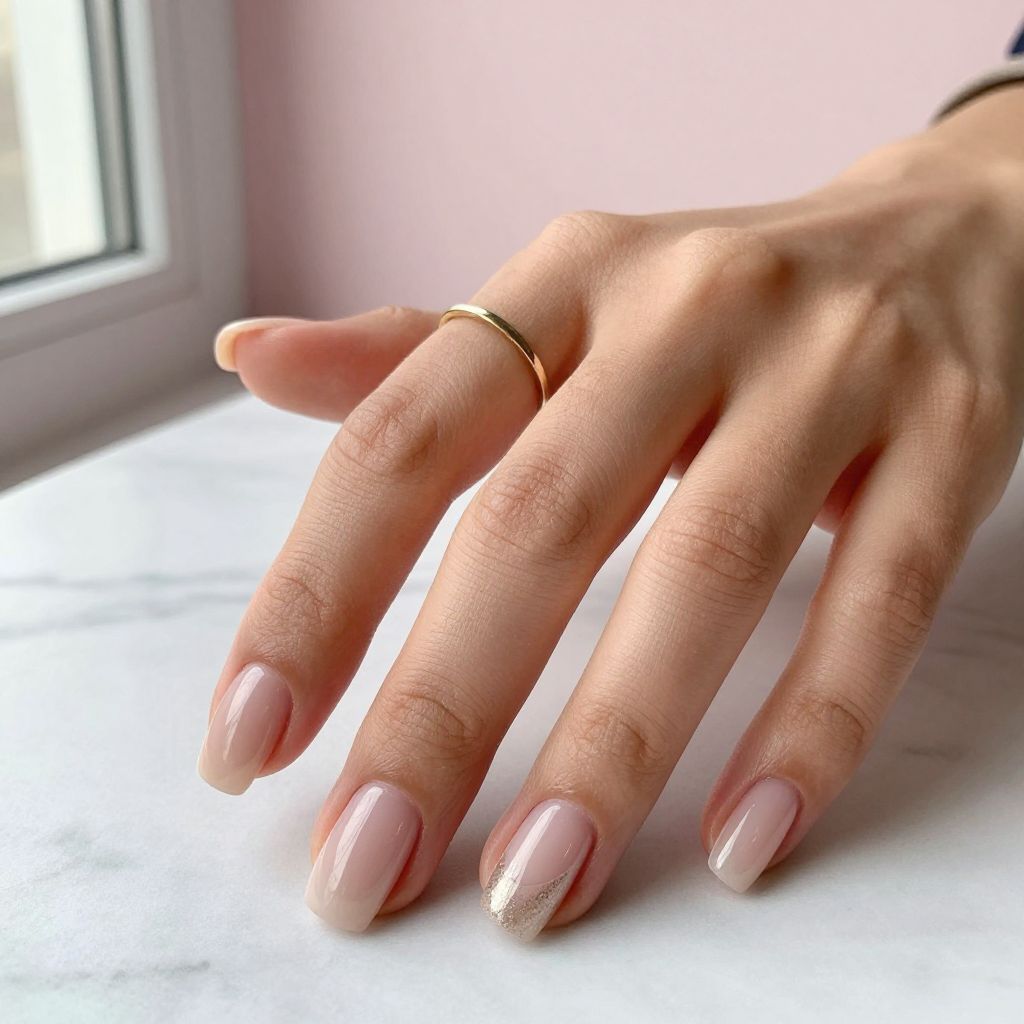 Mixed Finish French Tip Square