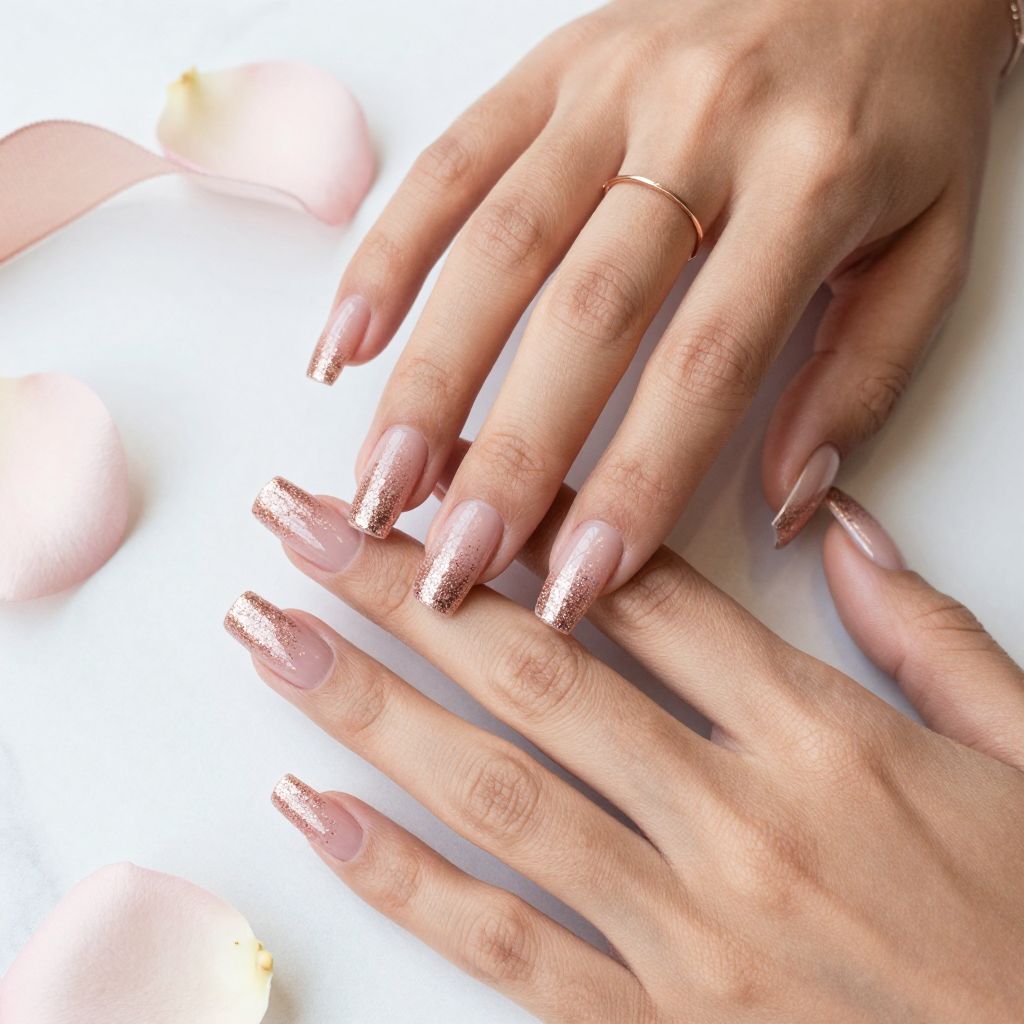 Rose Gold Glitter Fade
