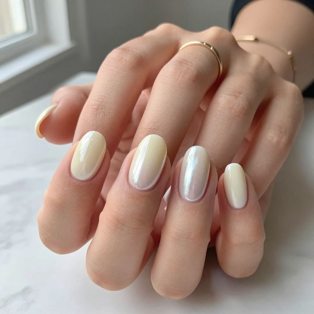 Vanilla chrome nails