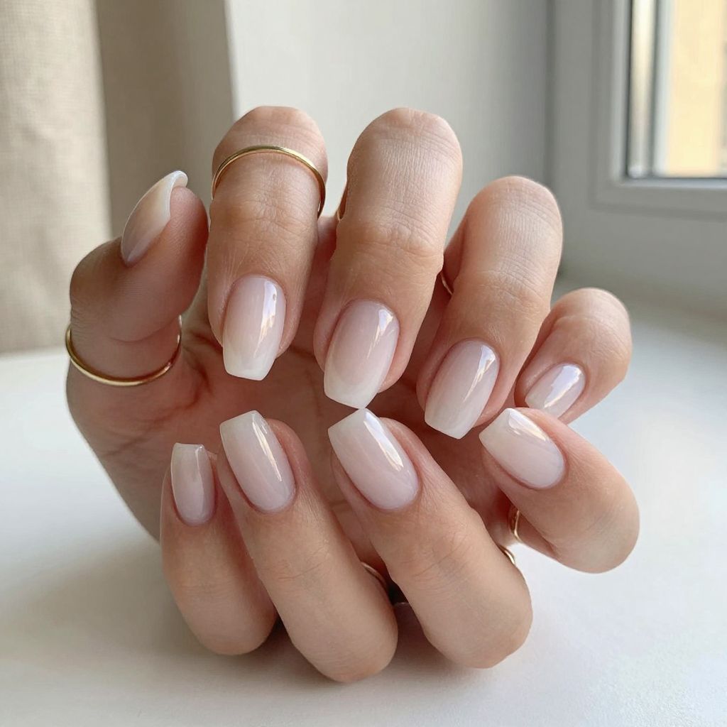 Soap nails with translucent white