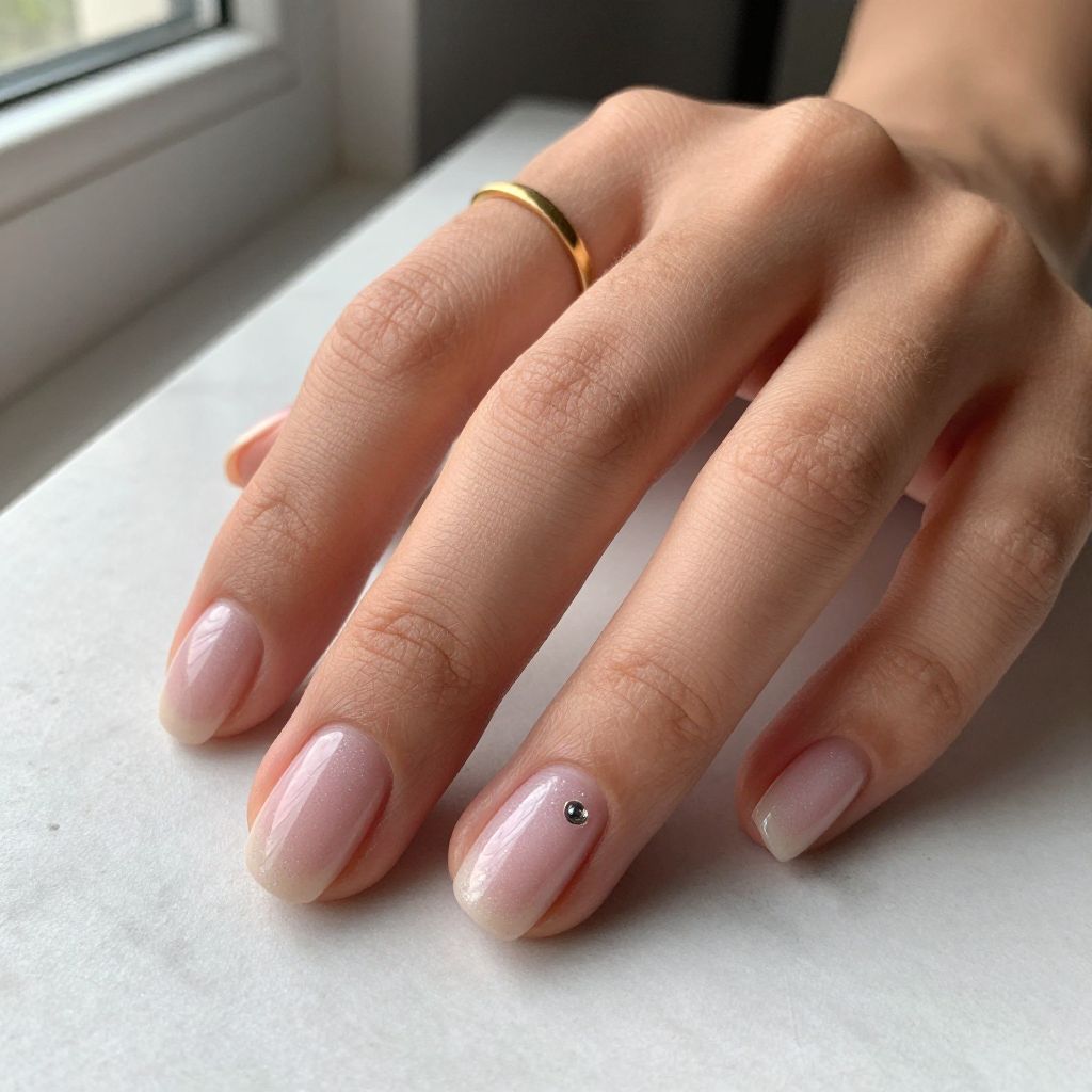 Blush Pink With Subtle Glitter Fade