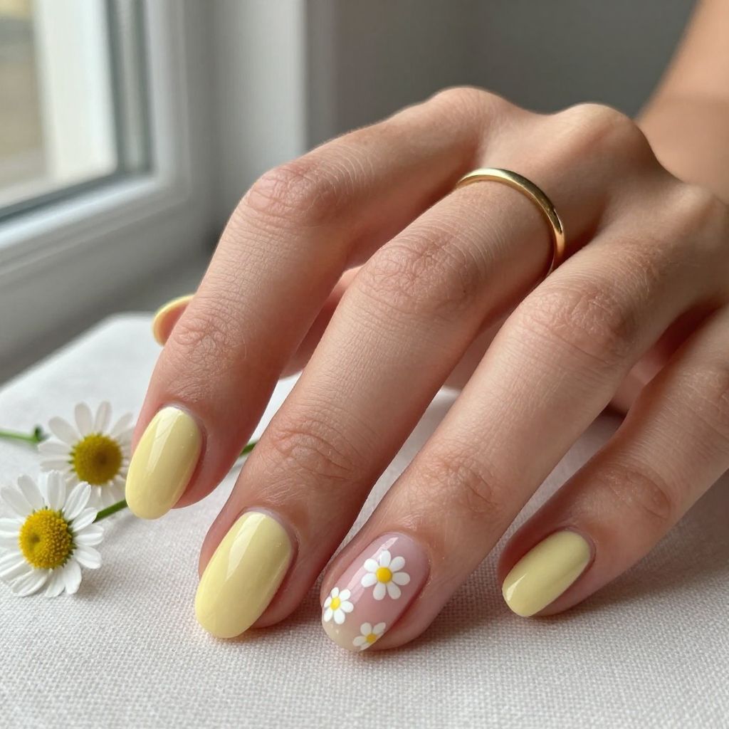Butter Yellow With Tiny Florals
