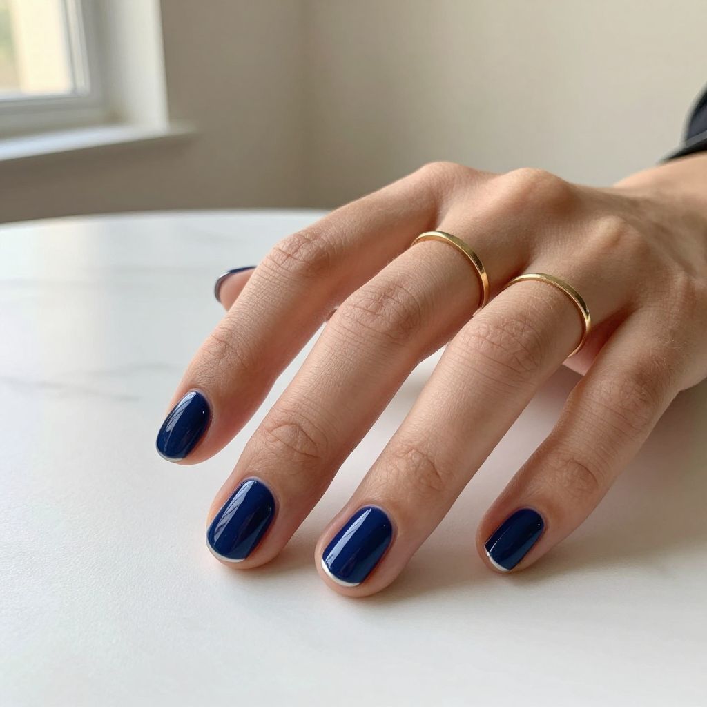 Deep Navy With Negative Space