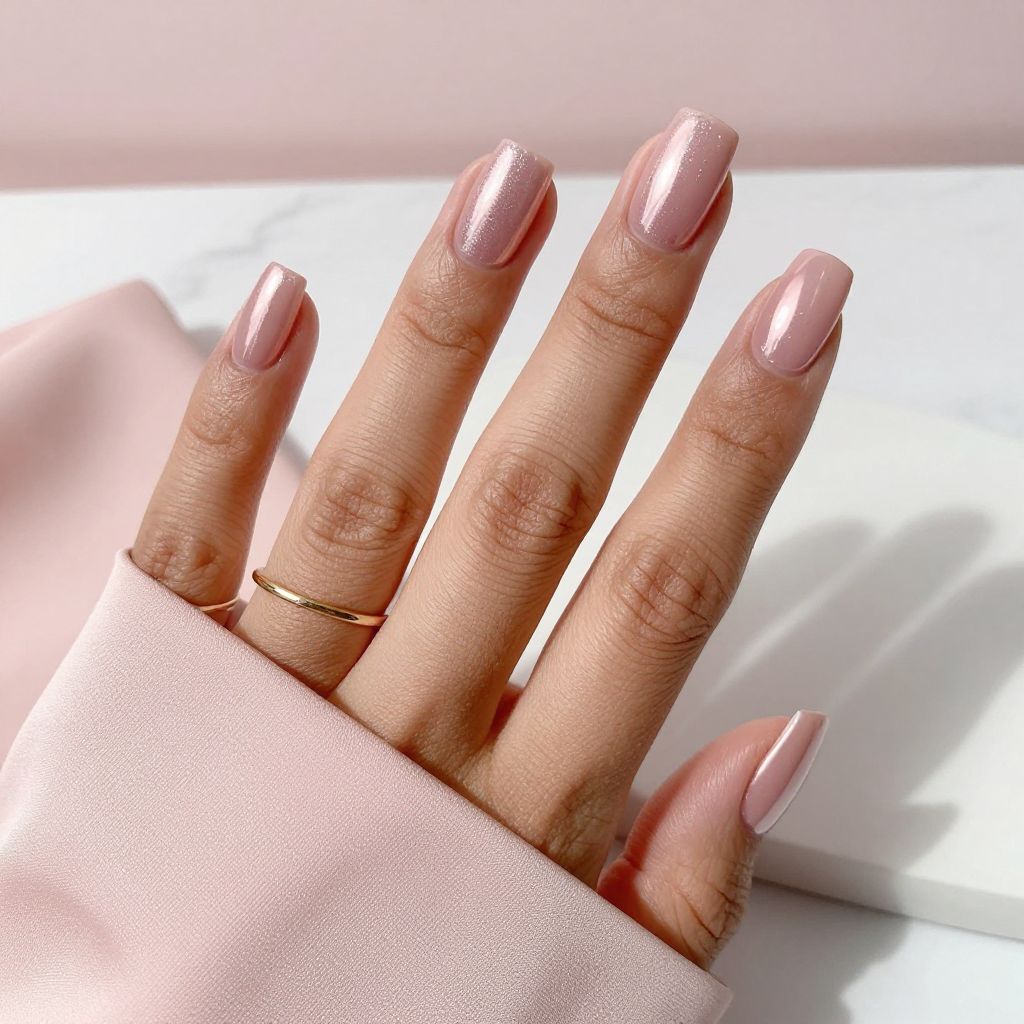 Soft Pink Chrome Glow