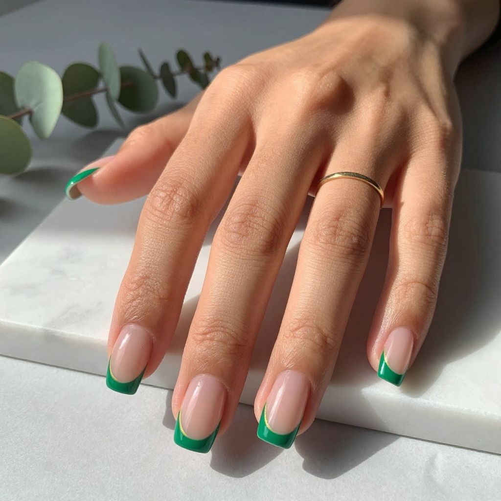 Emerald Tips With Nude Base