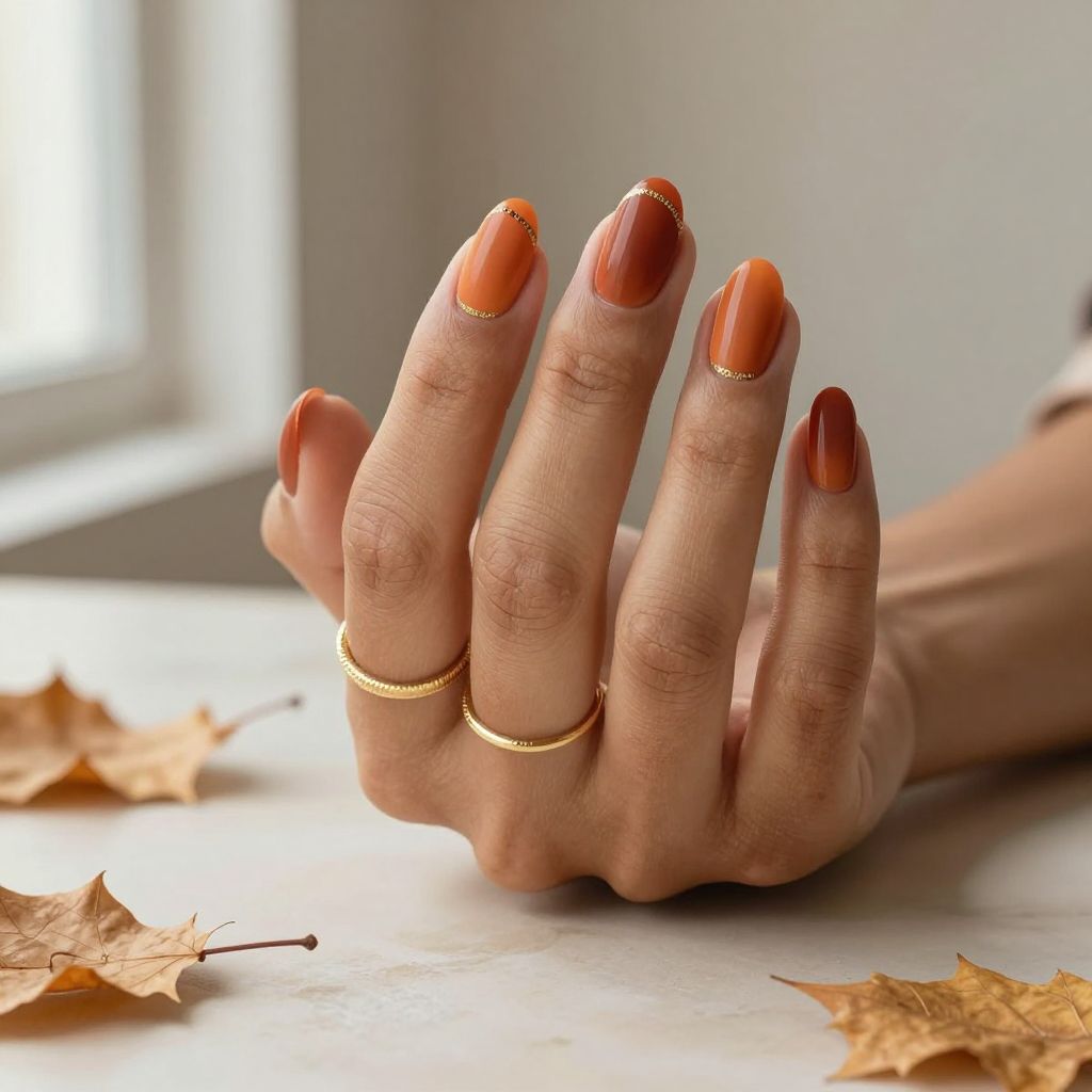 Terracotta Orange with Burnt Sienna Details