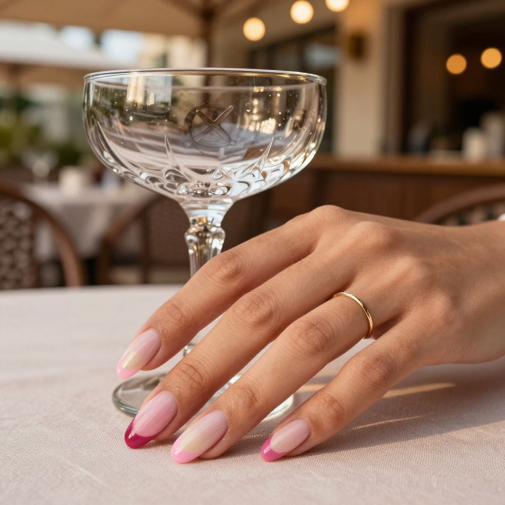 Berry Ombre Mini French Nails