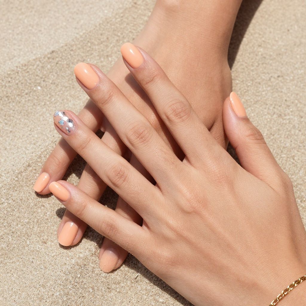 Coral Milk Nails
