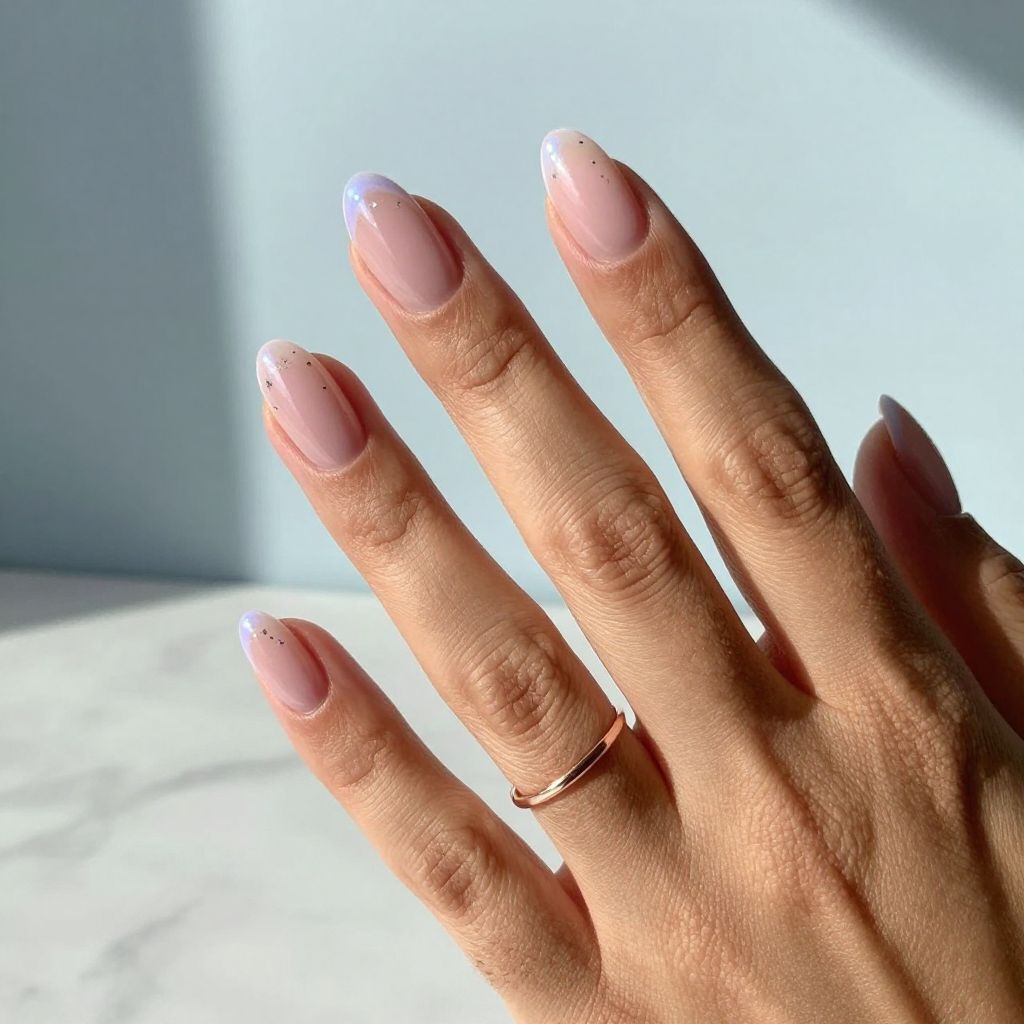 Lavender Aura Short Nails