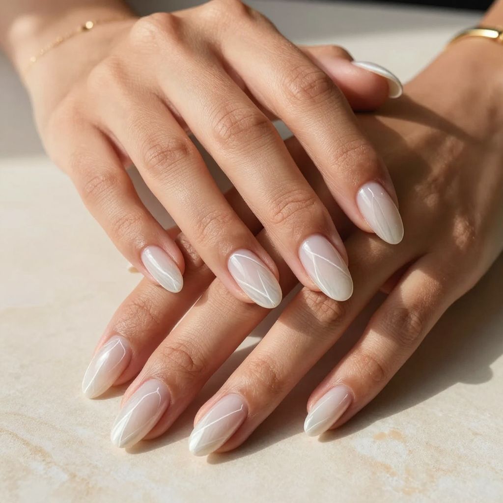 Milky Quartz Coffin Nails