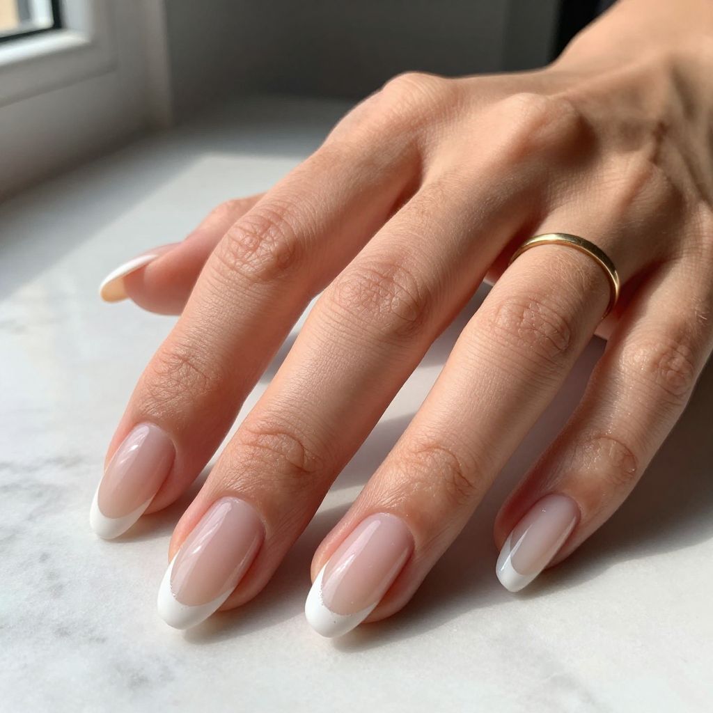 Milky Nude French Tips