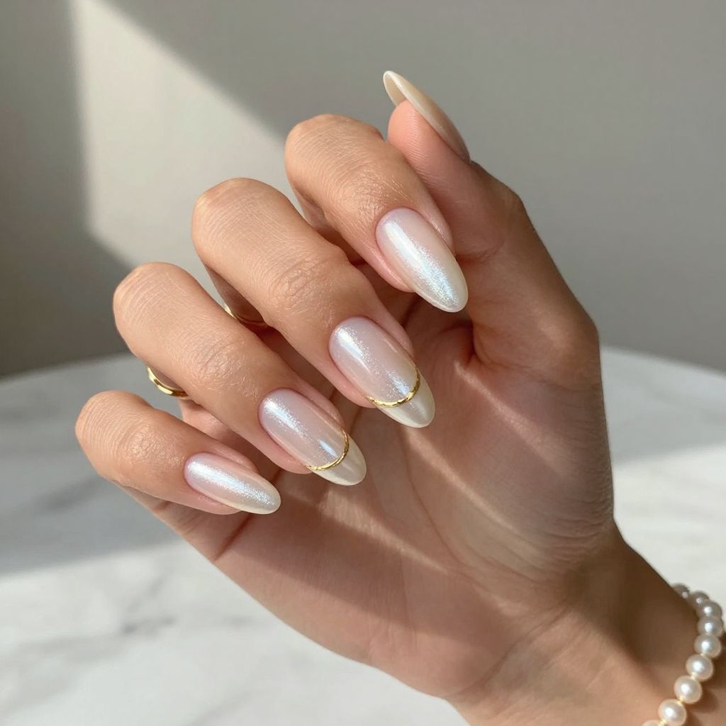 White Pearl Ombré Tips
