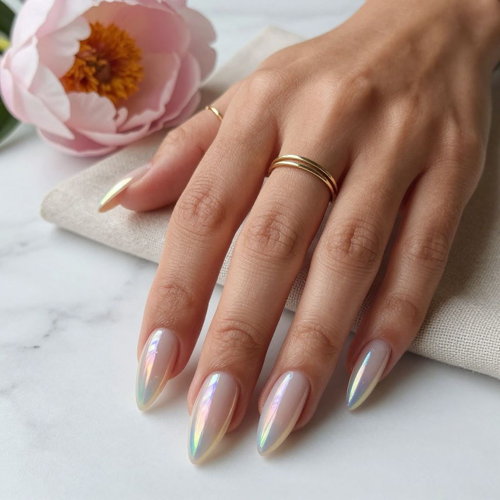 Holographic Rainbow Chromatic Nails