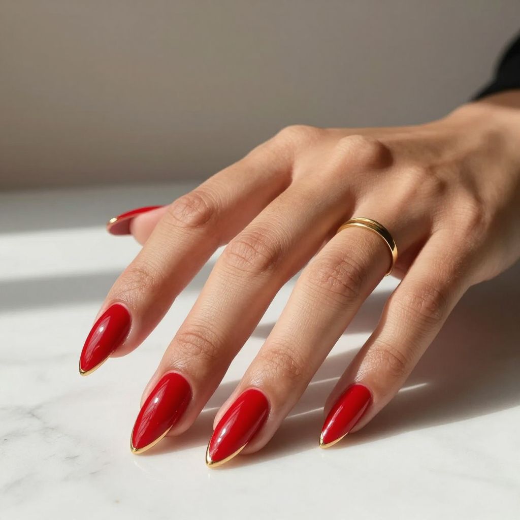 Classic Red Stiletto Power Nails