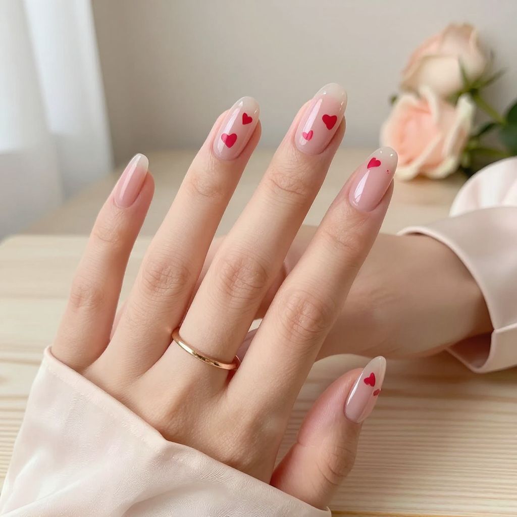 Milky Blush With Tiny Hearts