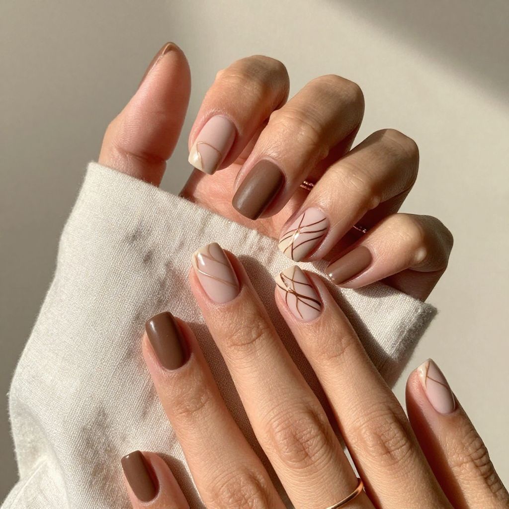 Mocha Minimalist Lines