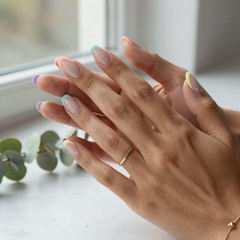 Pastel Rainbow Tips