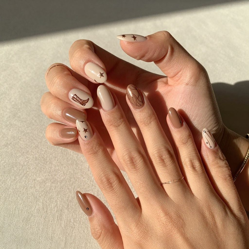 Modern Rodeo Mix and Match Nails