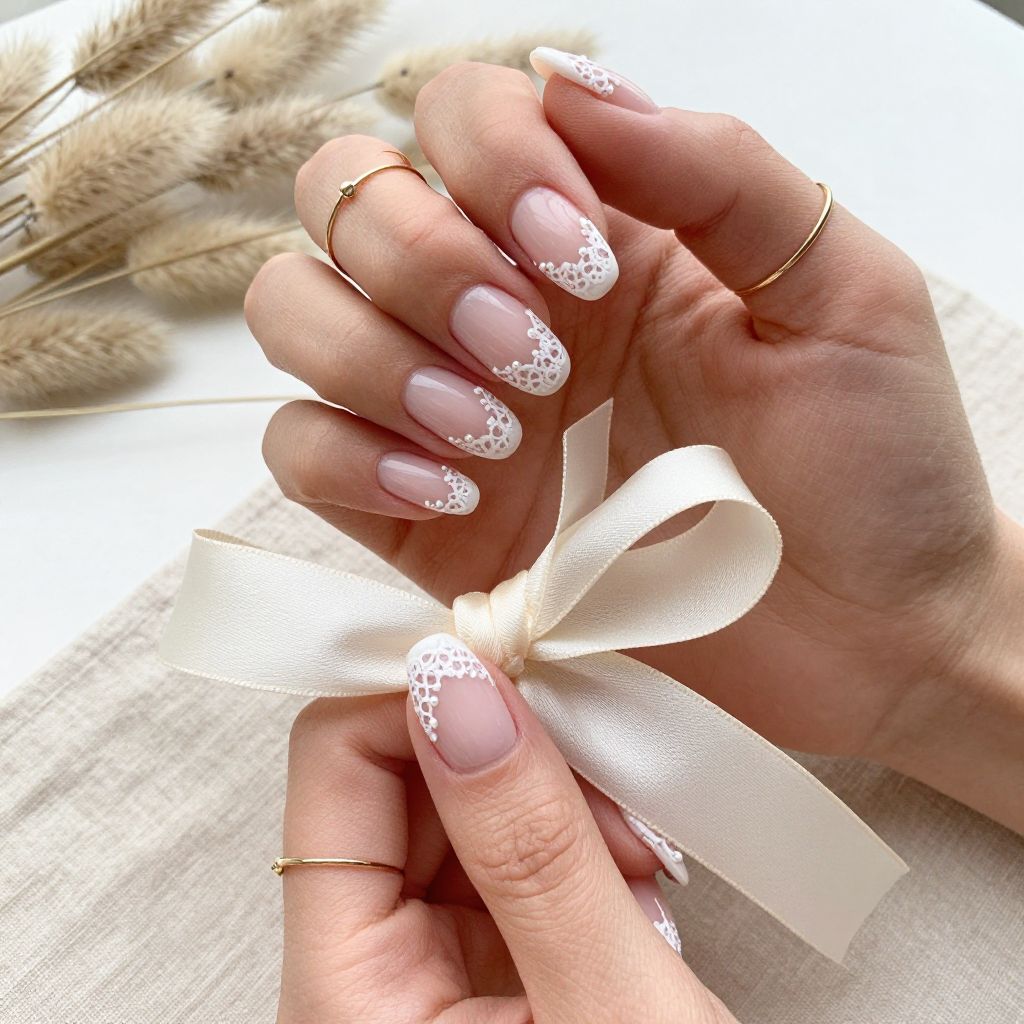White Lace French Tips
