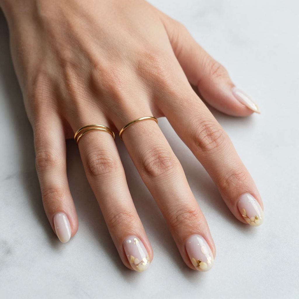 Milk Bath Florals with Soft Gold