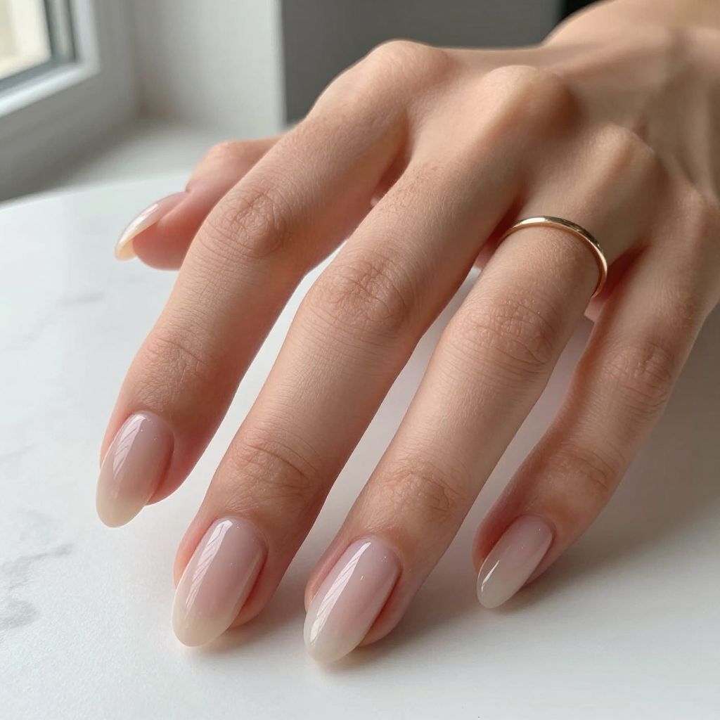 Natural Gel Nail Ideas image 15