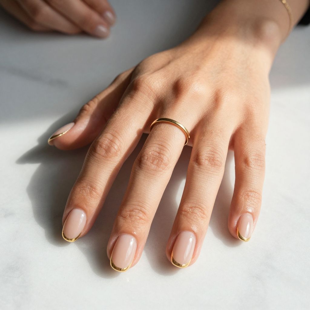 Glossy Nude with Gold Line