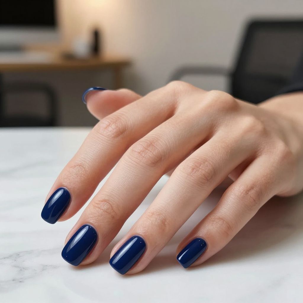 Navy Blue Nail Designs nail idea 1