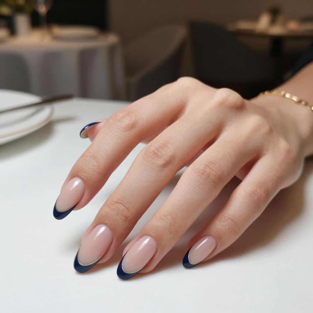 Navy Blue Nail Designs nail idea 5