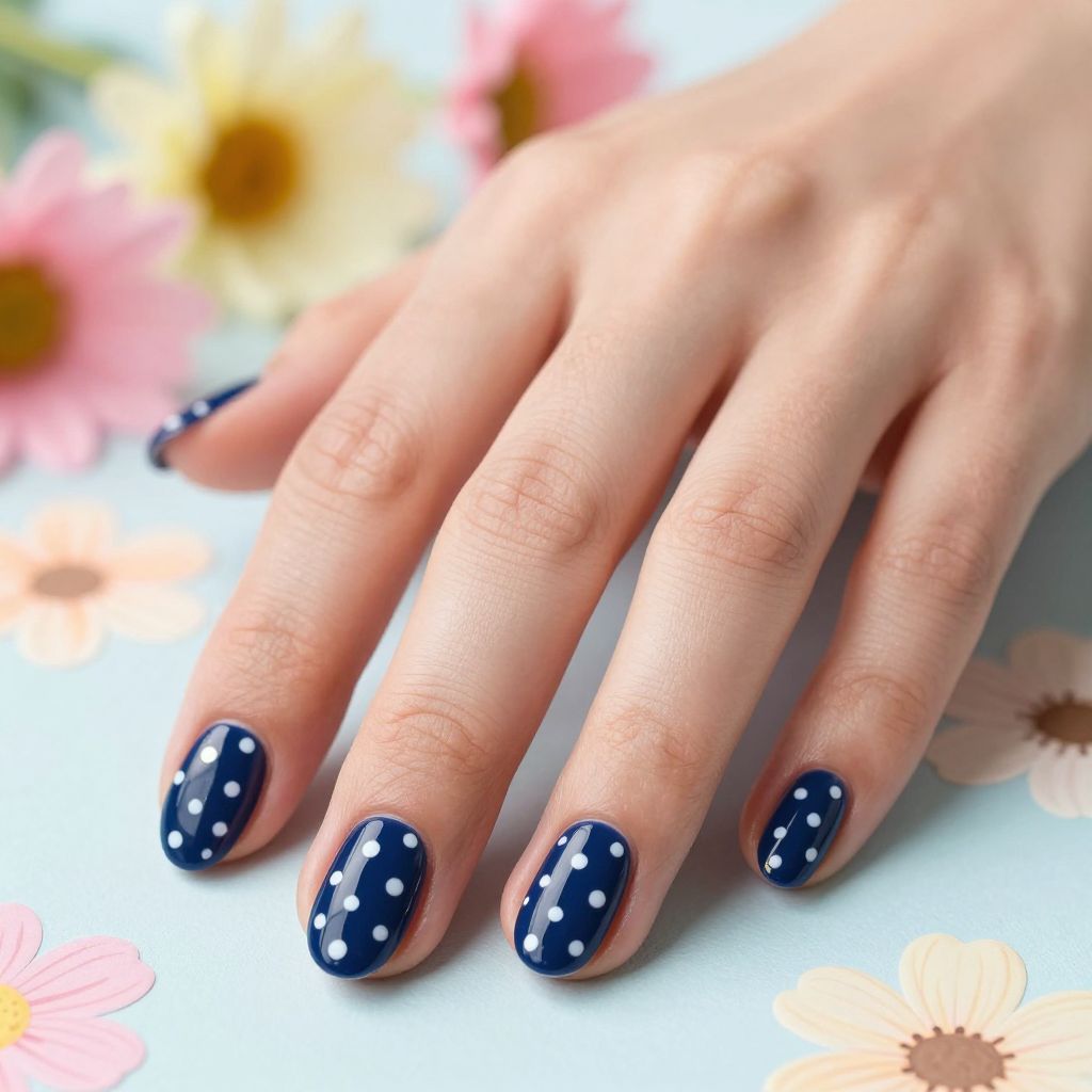 Navy Blue Nail Designs nail idea 8