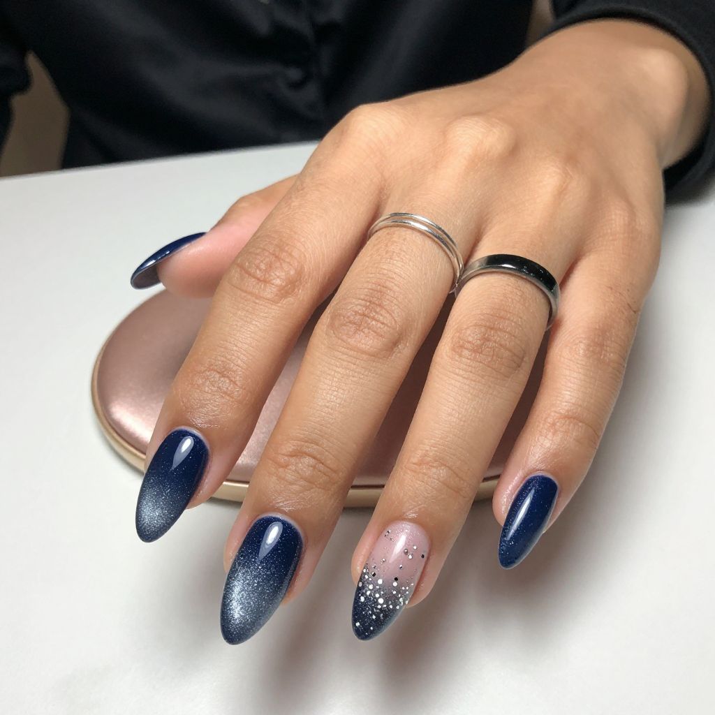 Glittering Midnight Ombre