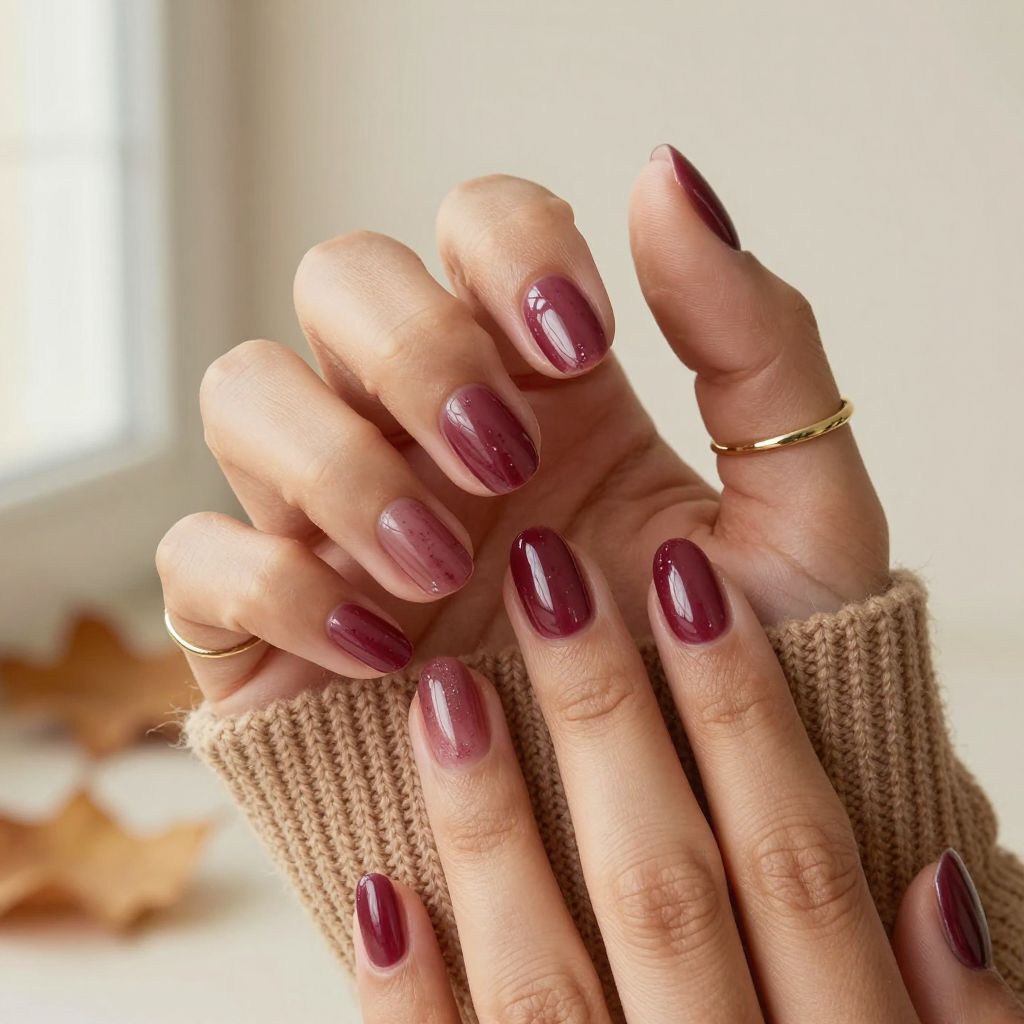 Mulberry Gel Shine Nails