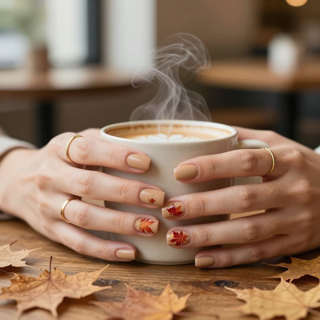 Maple Leaf Accent nails