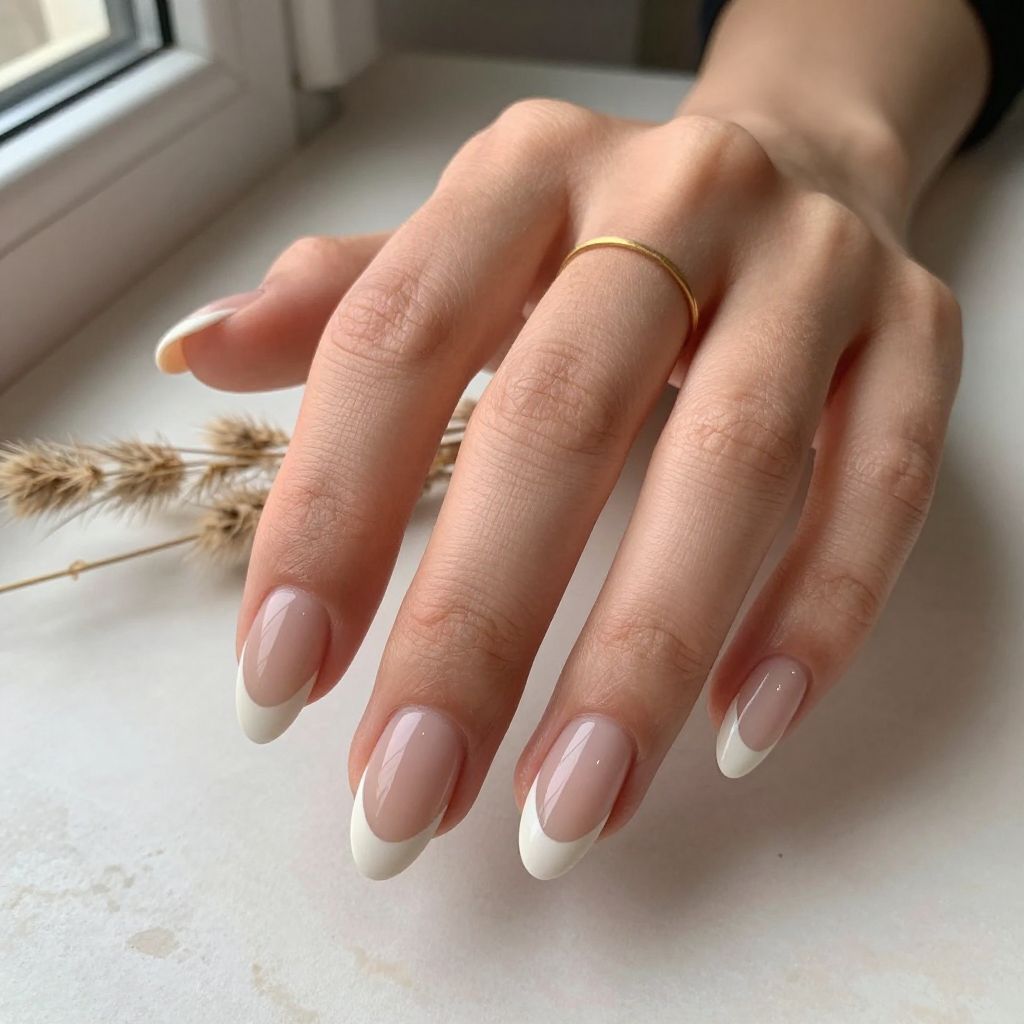 Pale Sand Nude with Negative Space Accent