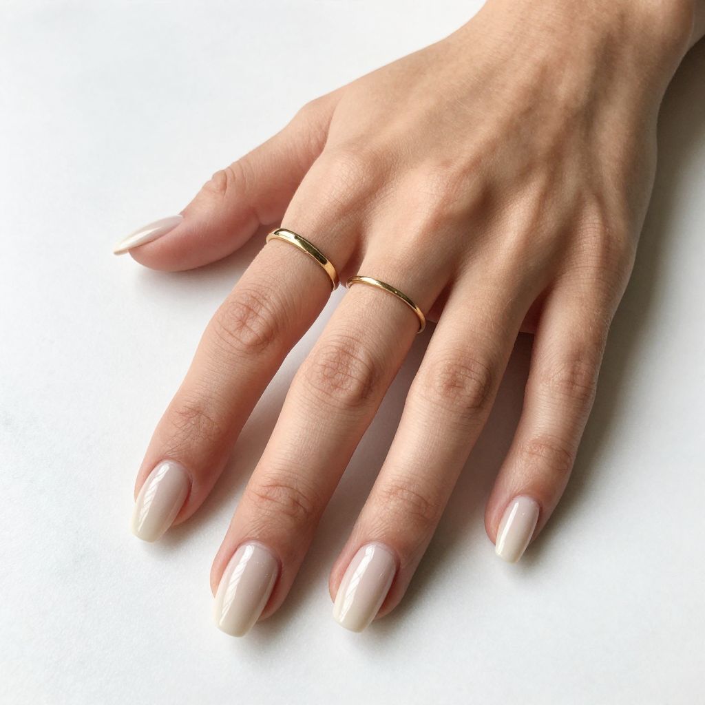 Milky Nude with Thin White Striping