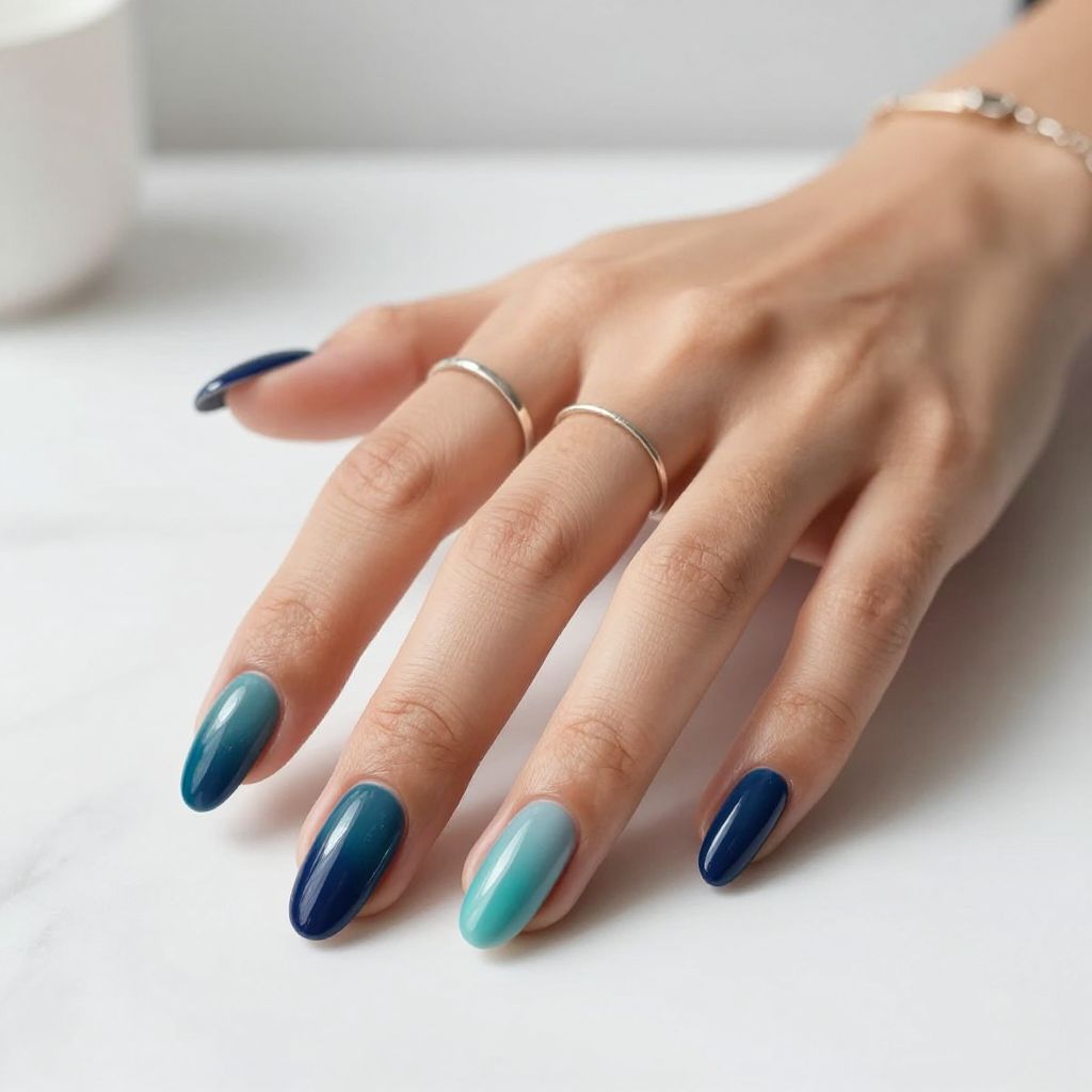 Ocean Nail Inspo - Deep Tide Ombre