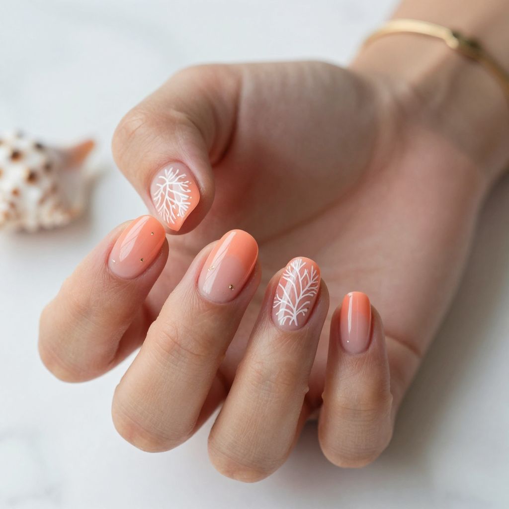 Ocean Nail Inspo - Coral Reef Art
