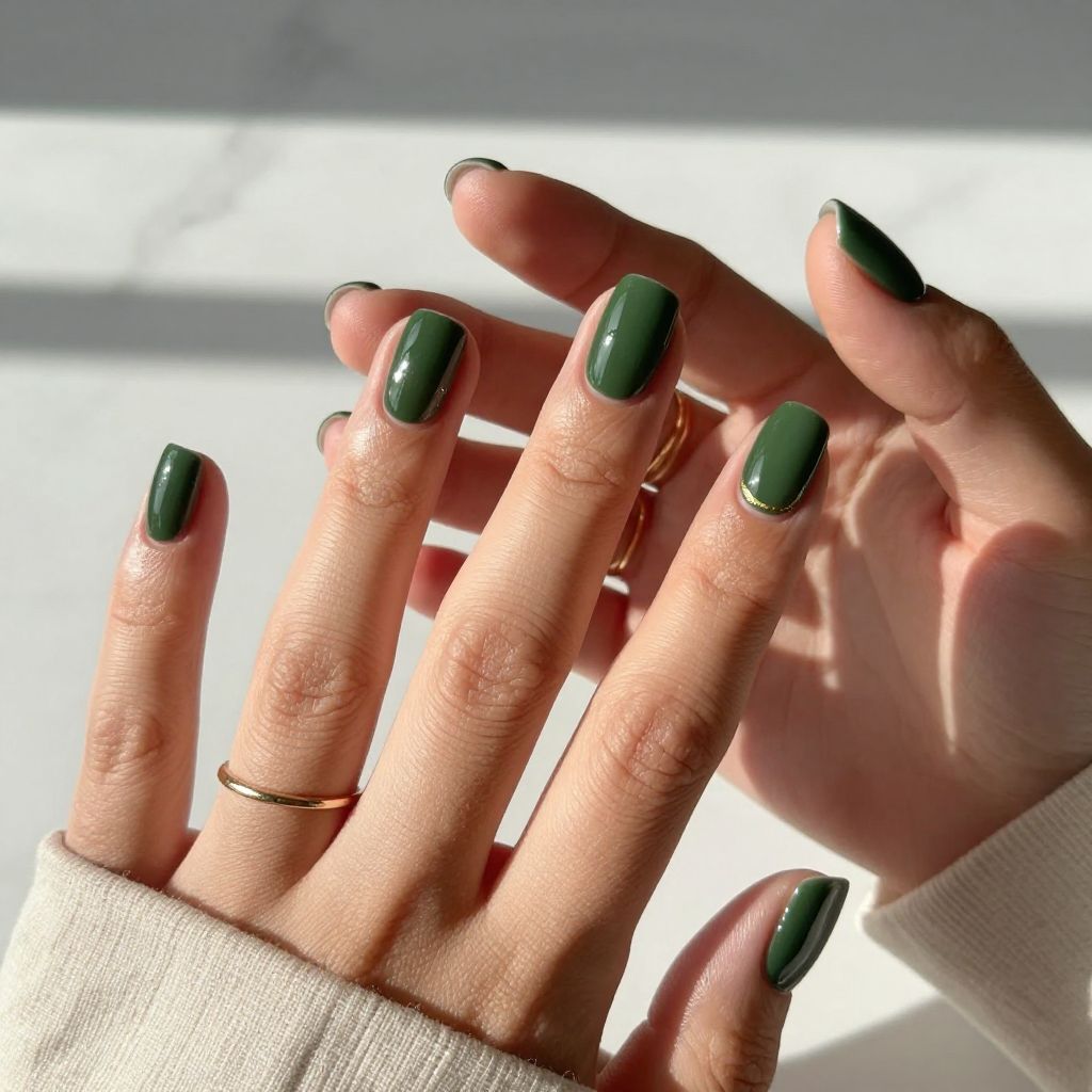 Olive Green Nail Ideas 1