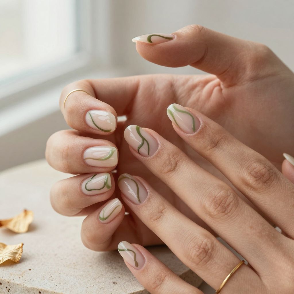 Olive Green Nail Ideas 10