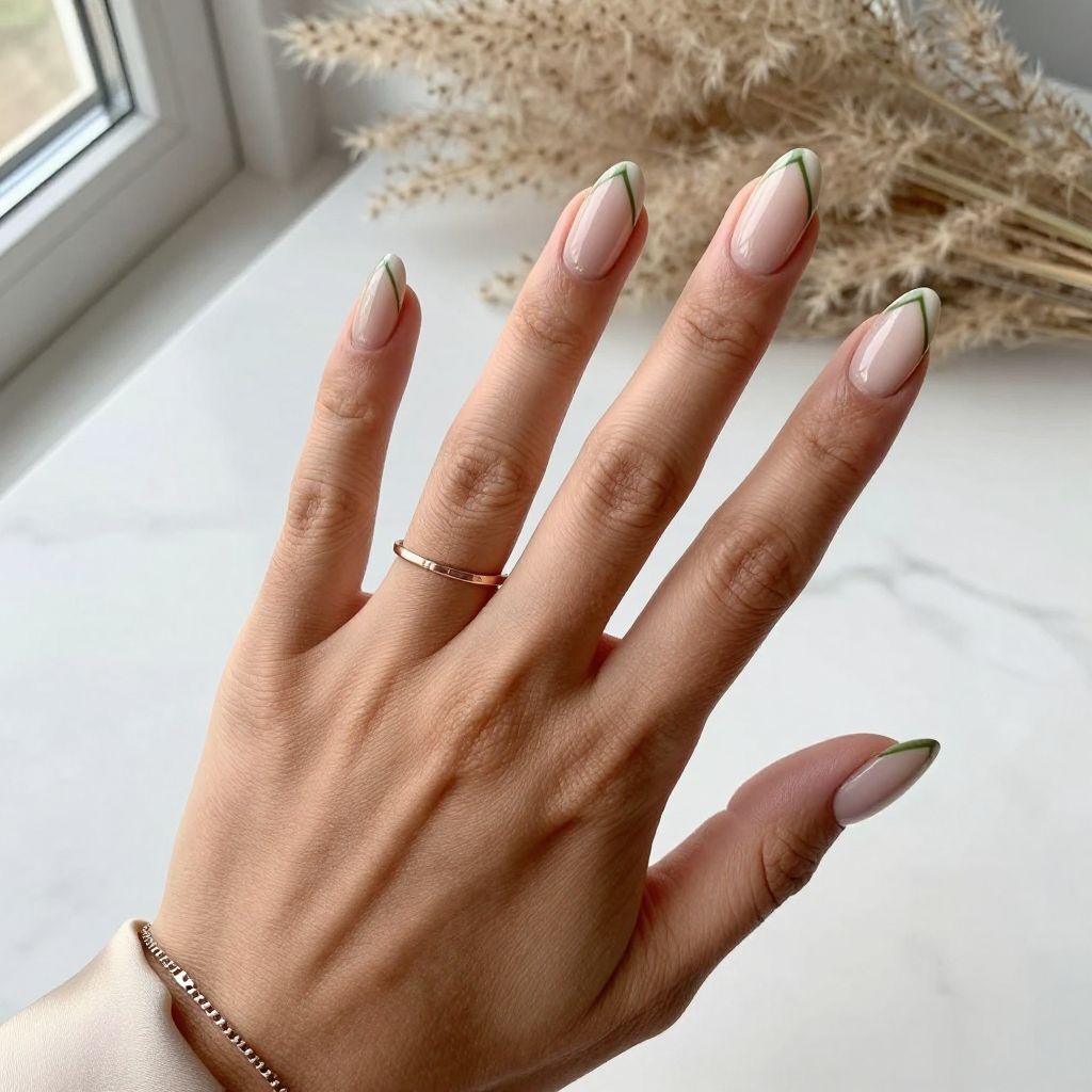 Olive Green Nail Ideas 12