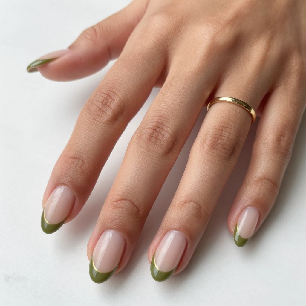 Olive Green Nail Ideas 2