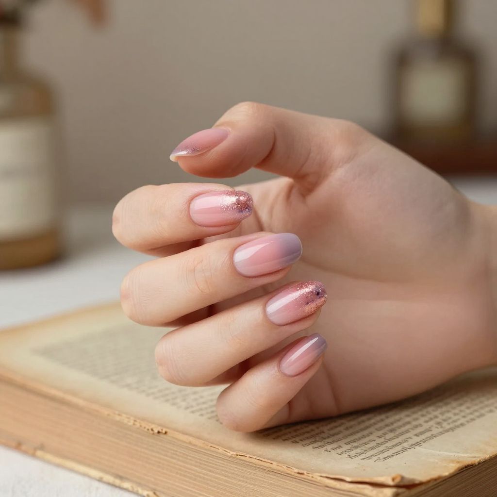 Ombre Glitter Nail Design 11