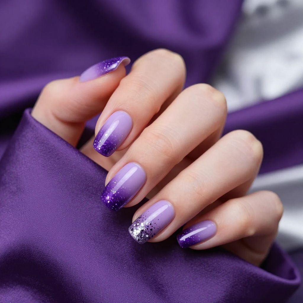 Ombre Glitter Nail Design 4